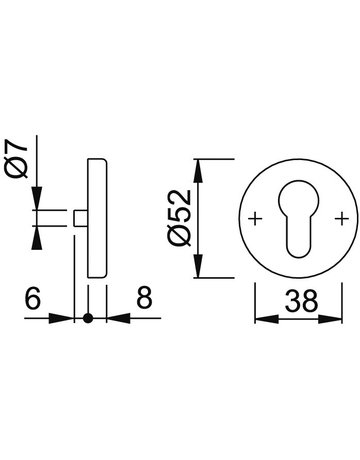 Bild RosetteE42KVS PAAR F69 PZ 37-42 - HOPPE-1