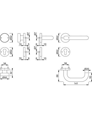 Bild WE-Grt-Rosette, F69 E58/42H/42HKVS/138,8, PZ - Hoppe-1