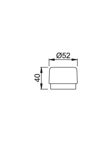 Bild Bodentürstopper, K486, Höhe 40mm, Durchmesser 52mm, ohne Verdrehsicherung, Kunststoff, achatgrau - Hoppe-1