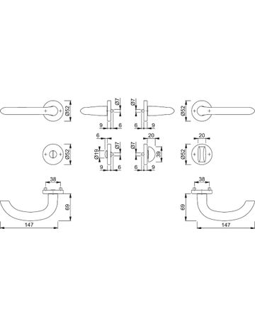 Bild Garnitur Rosette1138/42KV/42KVSGRT-F1 8 8 SK/OL-1