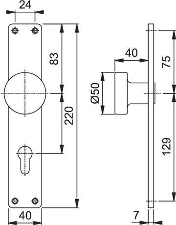 Bild Korr-Knopflangschild 58/202 PZ 8/72mm F1 - Hoppe-1