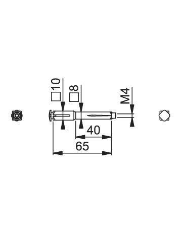 Bild HOPPE Vierkantstift efha, 8/10x65mm verzinkt-1