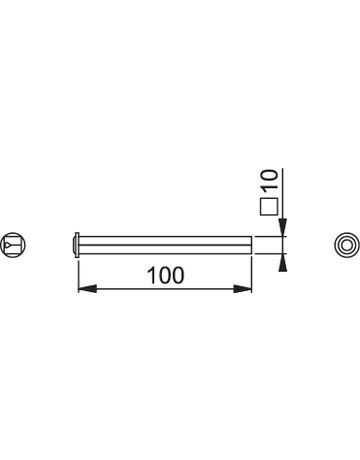 Bild Profil-Wechselstift I 10x100 mm für durchsteck Montage - HOPPE-1