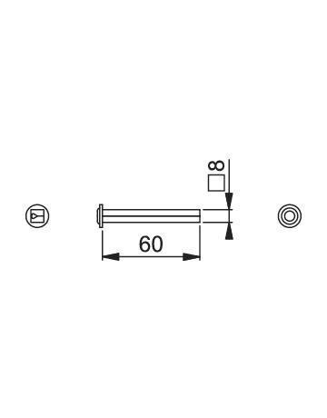 Bild Profil-Wechselstift 8x 60mm für beidseitig geb.Türen-1