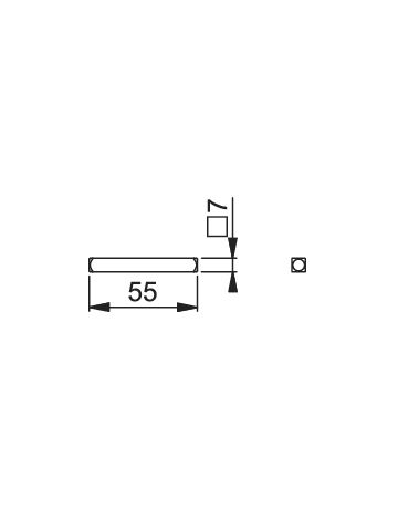 Bild Fenster- Vierkantstift, 7x 55mm, für Fenstergriff, Eisen verzinkt-1