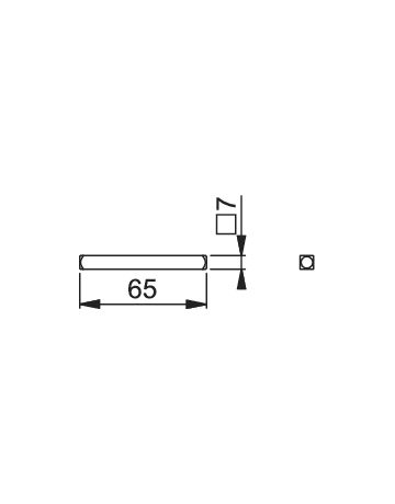 Bild Fenster- Vierkantstift, 7x 65mm, für Fenstergriff, Eisen verzinkt-1