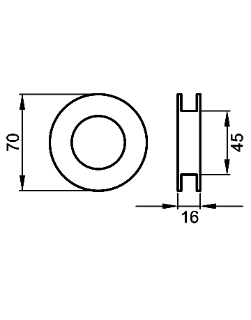 Bild Schiebetürmuschel EZ1706 GS ungelocht rund Kosmos schwarz - Karcher Design-1