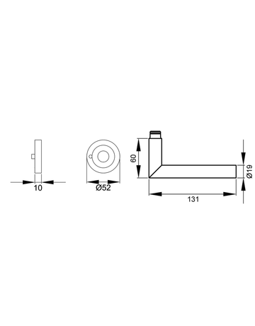 Bild Griffgrt. Rhodos ER28 S9 Titan grau mit Drückerrosette /o.Schl.Rosette-1