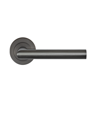 Drücker-Rosettengarnitur Rhodos ER28 OS ohne Schlüsselrosette Titan grau TS 38-48mm