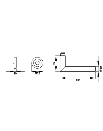 Bild Drücker-Rosettengarnitur Rhodos ER28 OS ohne Schlüsselrosette Titan grau TS 38-48mm-2