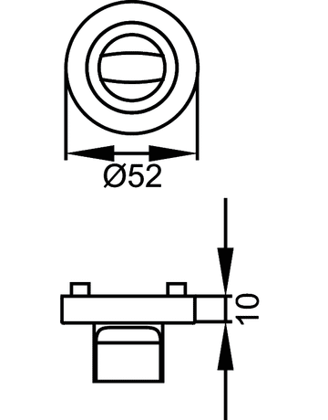 Bild Spaltsicherungsrosette EZ1332 Edelstahl matt für Sperrbügel-1