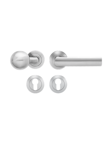 Wechsel-Rosettengarnitur Island ER14 PZ Edelstahl matt rechts TS 39-48mm