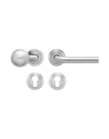 Wechsel-Rosettengarnitur Malta ER25 PZ Edelstahl matt rechts TS 39-48mm