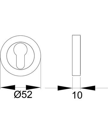 Bild PZ-Rosette EZ1332 PZ Edelstahl matt-1