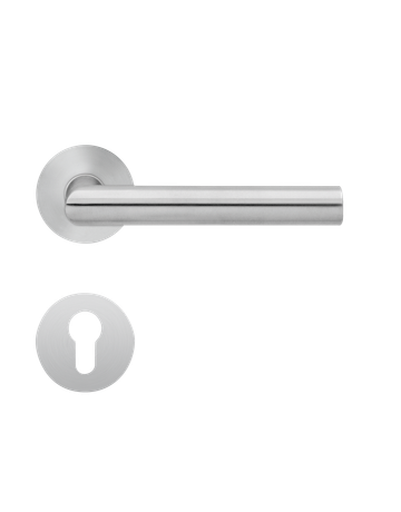 Bild Drückerrosettengarnitur E900 PZ Edelstahl matt Slim Style Magnetros.-0