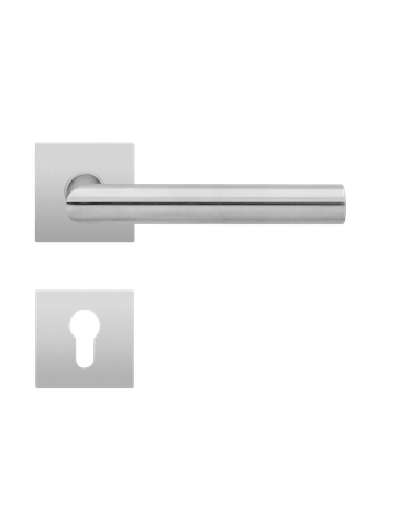 Bild Drückerrosettengarnitur E900Q PZ Edelstahl matt Slim Style Magnetros.-0