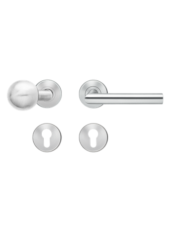 Bild Klipprosetten E/FS 300 WG rechts FS 9mm Edelstahl matt - Karcher Design-0