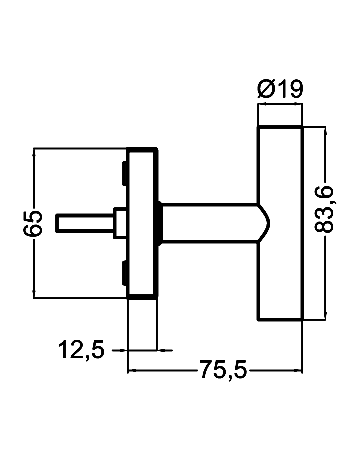 Bild Fenstergriff EFT284 T-Form Rhodos mit 4-fach Rasterung Kosmos schwarz - Karcher Design-1