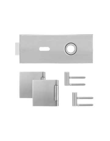 Bild Glastürschloß EGS 360Q BB 71 mit Bänder Edelstahl matt verschließbar - Karcher Design-0