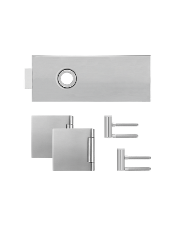 Bild Glastürschloß EGS 360Q OS 71 mit Bänder Edelstahl matt unverschließbar - Karcher Design-0