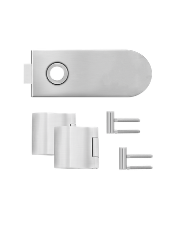 Bild Glastürschloß EGS 370 0S 71 mit Bänder Edelstahl mattunverschließbar - Karcher Design-0