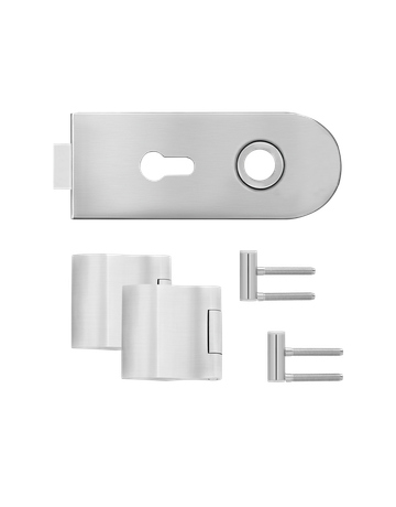 Bild Glastürschloß EGS 370 PZ 71 mit Bänder Edelstahl mattverschließbar - Karcher Design-0