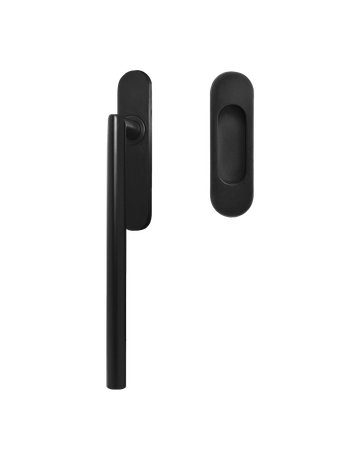 Bild Hebeschiebetürgriffset EHSSET28 UN ungelocht Kosmos schwarz 9/10mm - Karcher Design-0