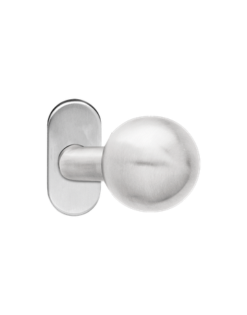 Bild Knopf mit Rahmenros. EK300RMGF mit St. 9mm TSt. 48 mm gekröpft fest R/L Edelstahl matt - Karcher Design-0