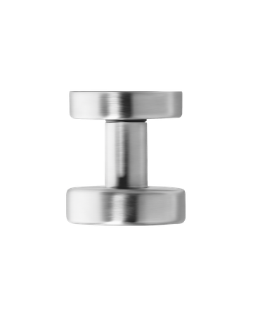 Bild Knopf EK530D R2 mit Rosette drehbar mit ZT-Stift Ring kantig Edelstahl matt - Karcher Design-1