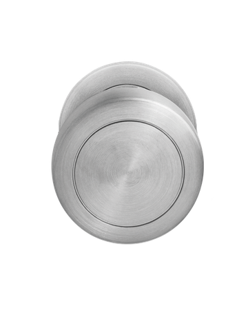 Bild Knopf EK530D R2 mit Rosette drehbar mit ZT-Stift Ring kantig Edelstahl matt - Karcher Design-0