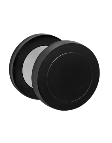 Bild Knopf mit Rosette EK530 R2 fest Kosmos schwarz /Edelst.matt - Karcher Design-2