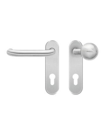 Bild Kurzschildgarnitur Kreta XL EKS/FS 17V WGL 72mm Edelstahl matt TS 38-75mm - Karcher Design-0