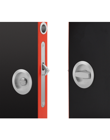 Bild Schiebetürset EPD 71 BAD Edelstahl matt mit Zirkelriegelschloss - Karcher Design-0