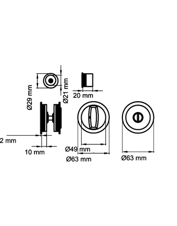 Bild Schiebetürset EPD 71 BAD Edelstahl matt mit Zirkelriegelschloss - Karcher Design-1