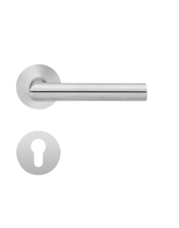 Bild Drücker-Rosettengarnitur Rhodos EPL28 PZ Edelstahl matt TS 39-47mm PlanDesign - Plan Design-0