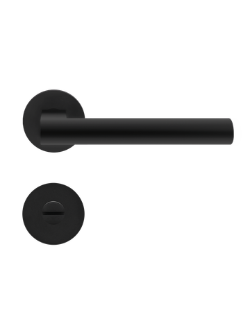 Bild Drücker-Rosettengarnitur Madeira EPL45 BAD Kosmos schwarz TS 38-47mm PlanDesign - Plan Design-0