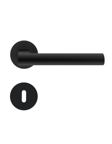 Bild Drücker-Rosettengarnitur Madeira EPL45 BB Kosmos schwarz TS 38-47mm PlanDesign - Plan Design-0