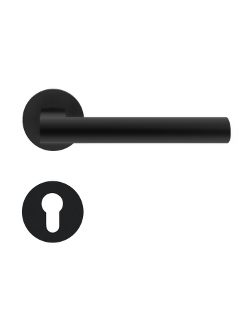 Bild Drücker-Rosettengarnitur Madeira EPL45 PZ Kosmos schwarz TS 38-47mm PlanDesign - Plan Design-0