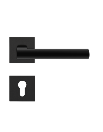 Bild Drücker-Rosettengarnitur Madeira EPL45Q PZ Kosmos schwarz TS 38-47mm PlanDesign - Karcher Design-0