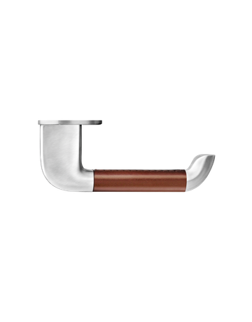 Bild Drücker-Rosettengarnitur Kent EPL96LH OS Leder hellbraun /Edelst.matt PlanDesign - Plan Design-1