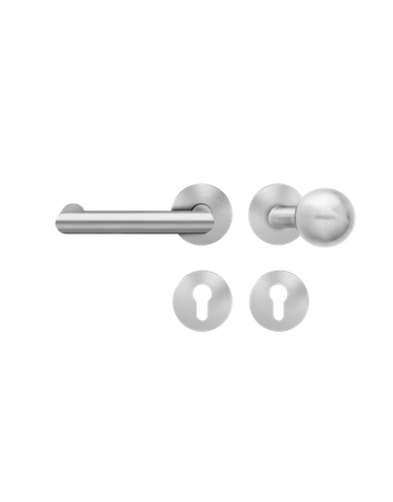 Bild Wechsel-Rosettengarnitur Kos XL EPRO10 GK4 PZ Edelstahl matt links TST 35-75mm - Karcher Design-0