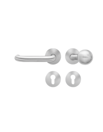 Bild Wechsel-Rosettengarnitur Kreta XL EPRO17 GK4 Edelstahl matt links TST 35-75mm - Karcher Design-0