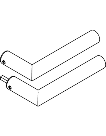 Bild Griffpaar o.Griffrosette Malta ER25 ODS inkl. Stift Edelstahl matt - Karcher Design-1