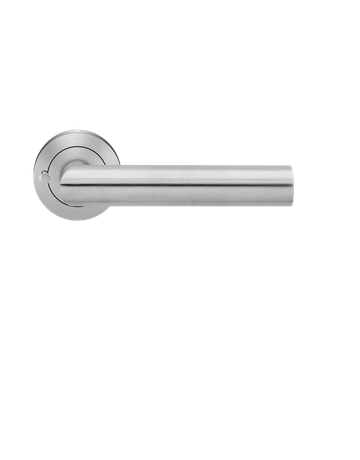 Bild Griffgrt. Rhodos XL ER18 S9 Edelstahl matt mit Drückerrosette /o.Schl.Rosette - KD Comfort-0