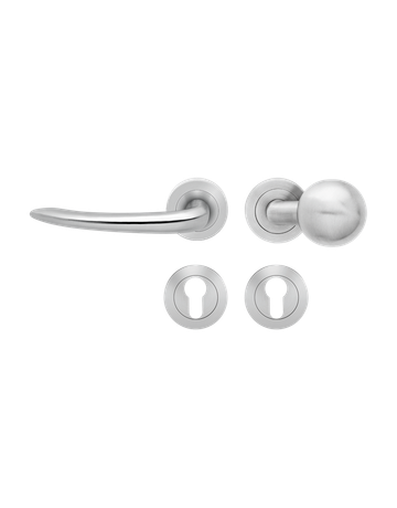 Bild Wechsel-Rosettengarnitur Jersey ER19 PZ Edelstahl matt links TS 39-48mm - Karcher Design-0