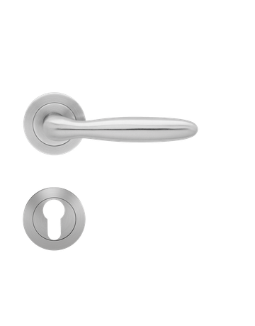 Bild Drücker-Rosettengarnitur Korfu ER24 PZ Edelstahl matt TS 39-48mm - Karcher Design-0