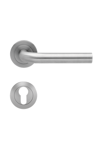 Bild Drücker-Rosettengarnitur Malta ER25 PZ Edelstahl matt TS 39-48mm - Karcher Design-0