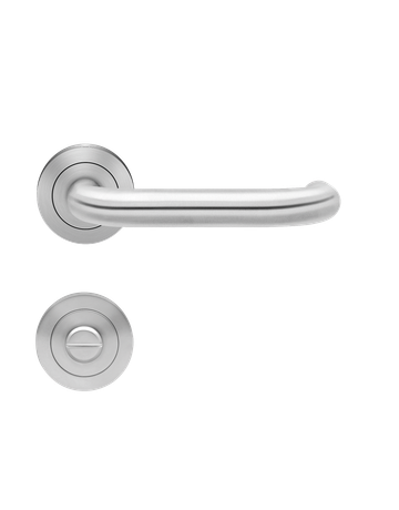 Bild Drücker-Rosettengarnitur Kreta ER27 BAD Edelstahl matt TS 39-45mm - Karcher Design-0