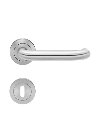 Bild Drücker-Rosettengarnitur Kreta ER27 BB Edelstahl matt TS 39-48mm - Karcher Design-0