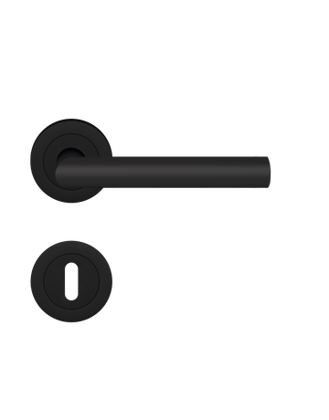 Bild Drücker-Rosettengarnitur Rhodos ER28 BB Kosmos schwarz TS 39-48mm - Karcher Design-0